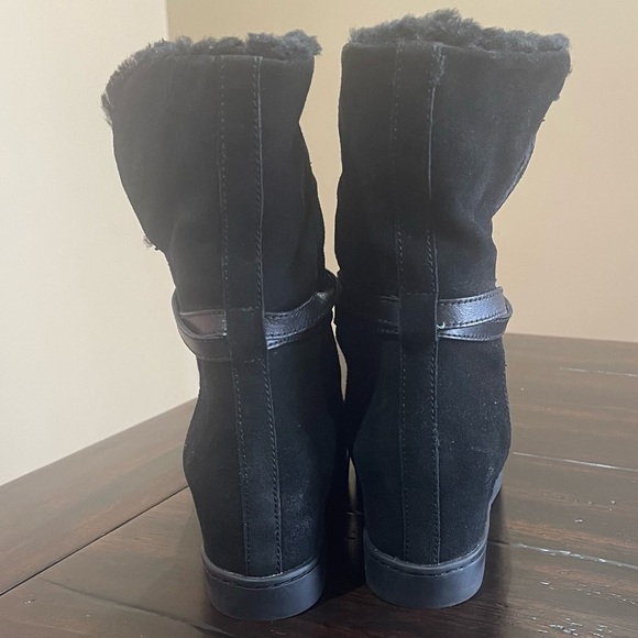 Coach Norell Cold Suede Wedge Platform Boots - Picture 7 of 14